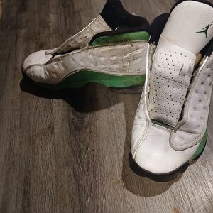 Jordan White and Green Men's Shoes